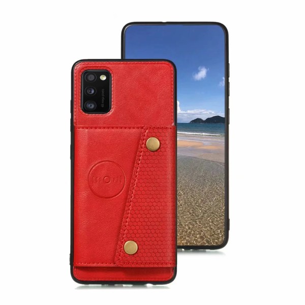 Samsung Galaxy A41 - Skal med Kortfack Röd