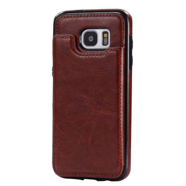 Samsung Galaxy S7 Edge - M-Safe-deksel med lommebok Brun