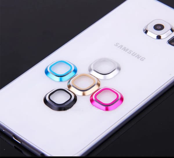 Samsung Galaxy S6/S6 Edge - Skyddsring för Kameralins Silver Silver/Grå