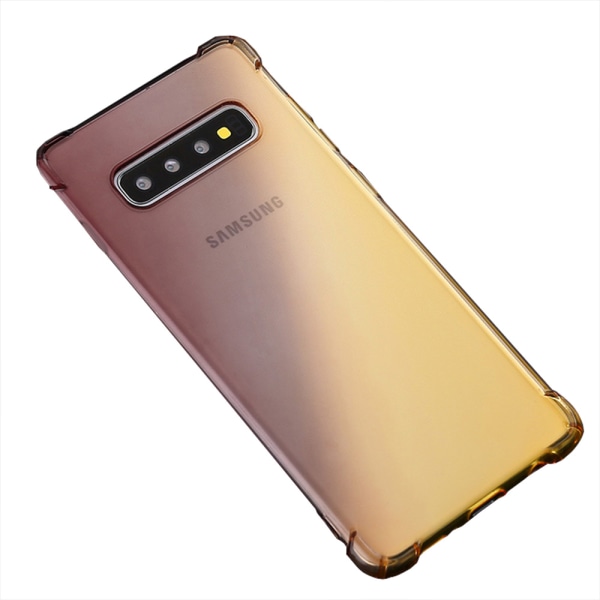 Samsung Galaxy S10+ - Kraftig silikonbeskyttelsesdeksel Svart/Guld