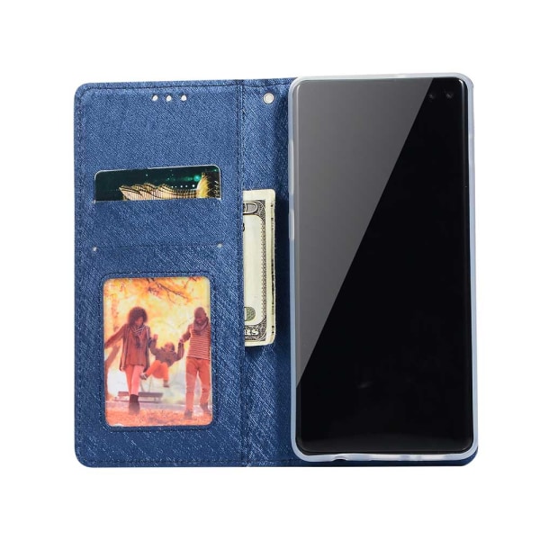 Vankka lompakkokotelo (FLOVEME) - Samsung Galaxy S10 Plus Silver