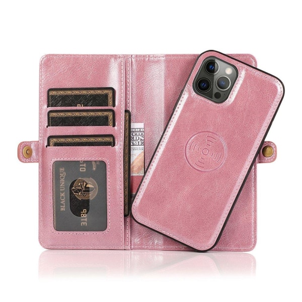 Glatt Stilig 2-1 lommebokdeksel - iPhone 12 Pro Max Brun
