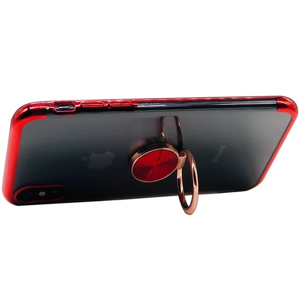 iPhone XS MAX - Stilrent Floveme Skal med Ringhållare Silver