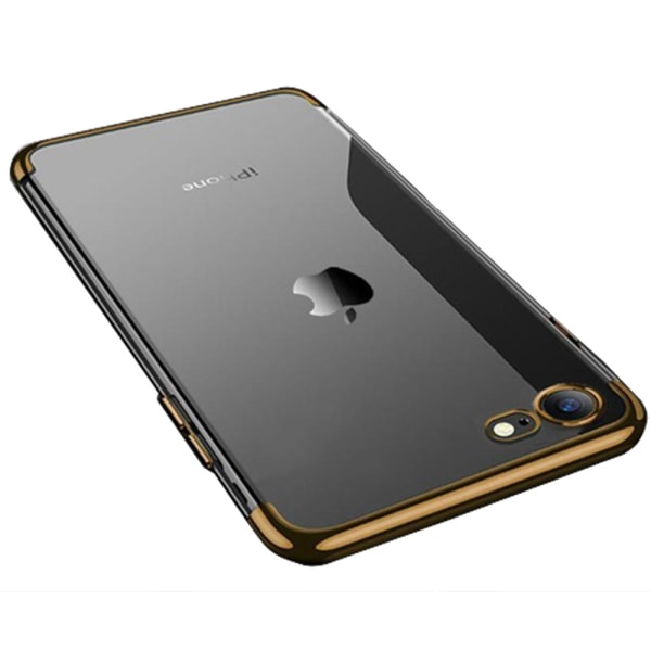 Eksklusivt silikonstøtdempende deksel til iPhone 7 (FLOVEME) Svart