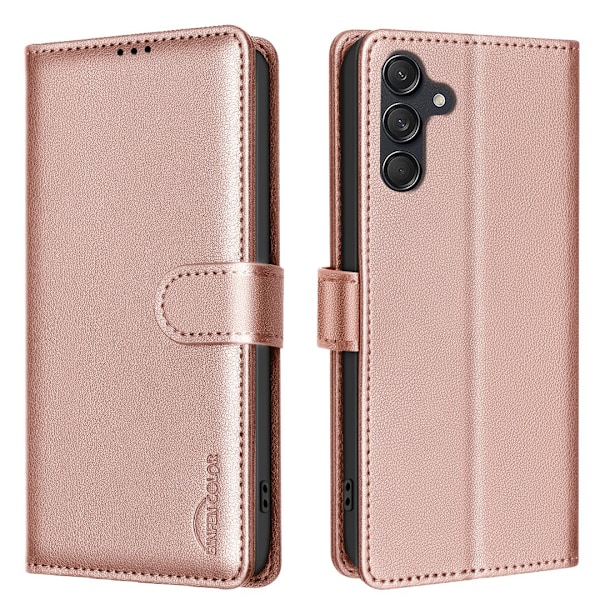 Galaxy A54 5G - Exklusivt Läderfodral med Stötdämpning Mörkblå
