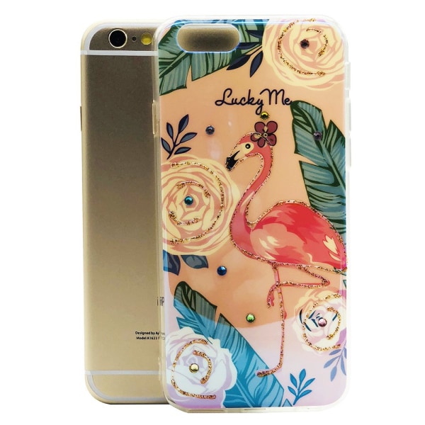 Cover i retro design (Pretty Flamingo) til iPhone 6/6S Plus
