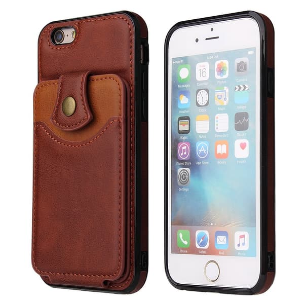 Effektfullt Skal med Kortfack - iPhone 8 Röd