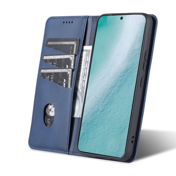 Praktisk pung etui - Samsung Galaxy S22 Blå