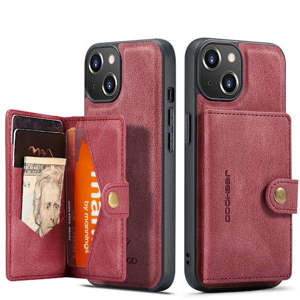 Etui med kortholder - iPhone 13 Brun