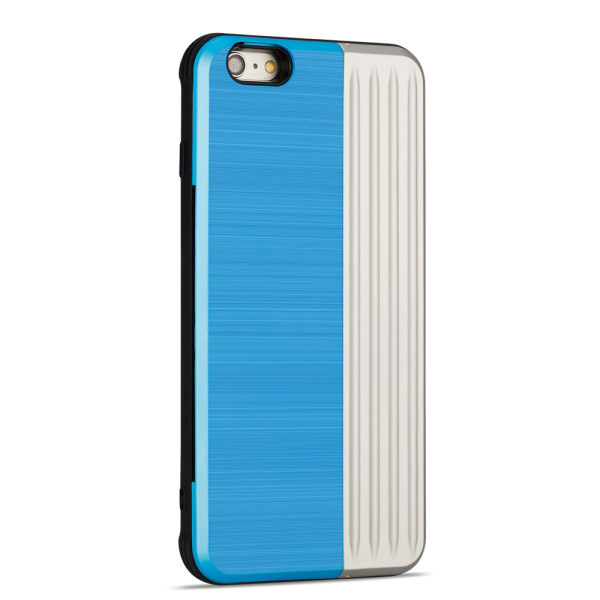Beskyttelsescover med kortopbevaring til iPhone 6/6S Plus (EXXO) Blå