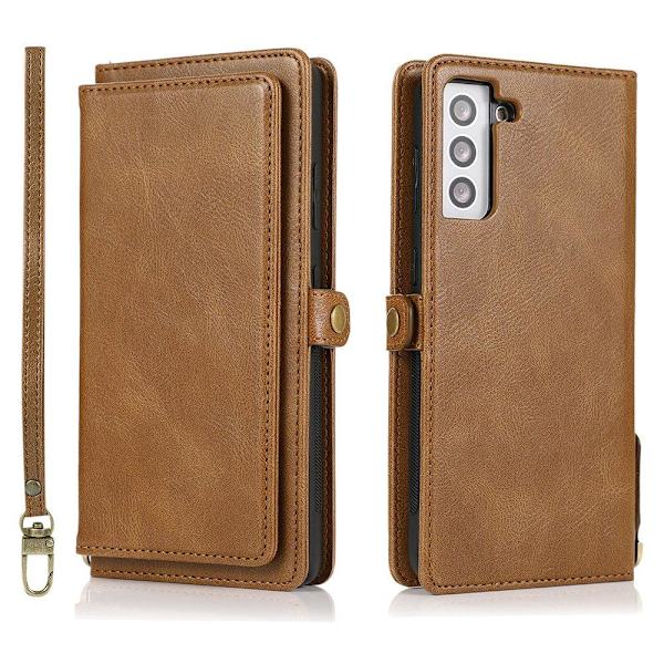 Tankevækkende 2-1 Wallet Case - Samsung Galaxy S21 Brun