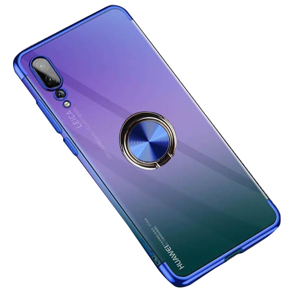 Iskuja vaimentava silikonikuori Sormusteline - Huawei P20 Silver