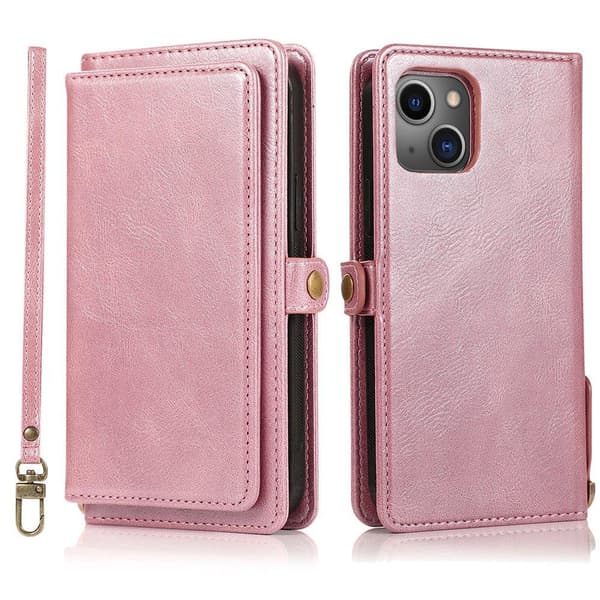 Praktiskt Kraftfullt Plånboksfodral - iPhone 13 Mini Mörkgrön