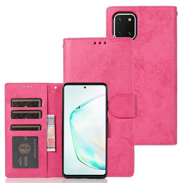 Praktiskt Plånboksfodral (Leman) - Samsung Galaxy A22 5G Marinblå