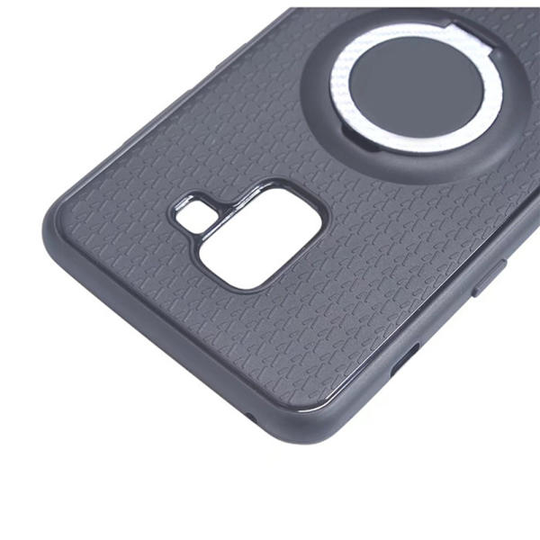 Stilrent Skal med Ringholder-funktion för Samsung Galaxy A8 2018 Rosaröd