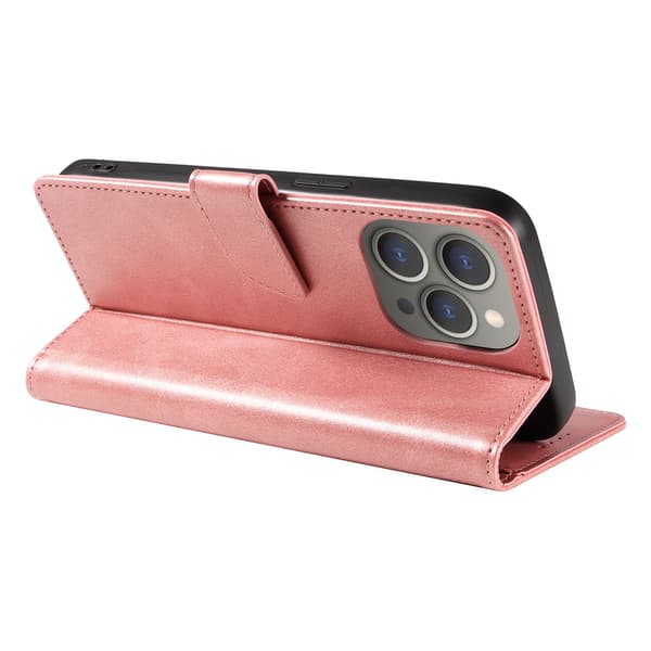 iPhone 15 pro - Plånboksfodral i Läder - Flera Färger Brun