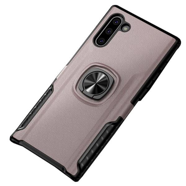 Samsung Galaxy Note10 - Elegant Smart Skal med Ringhållare Svart