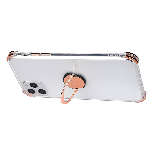 iPhone 11 Pro Max - Skyddsskal med Ringhållare Roséguld