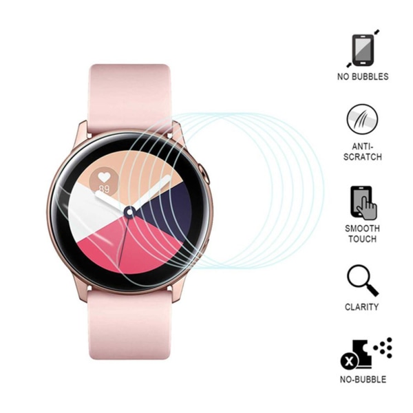 Galaxy Watch Active1 myk skjermbeskytter PET 40mm R500 Svart