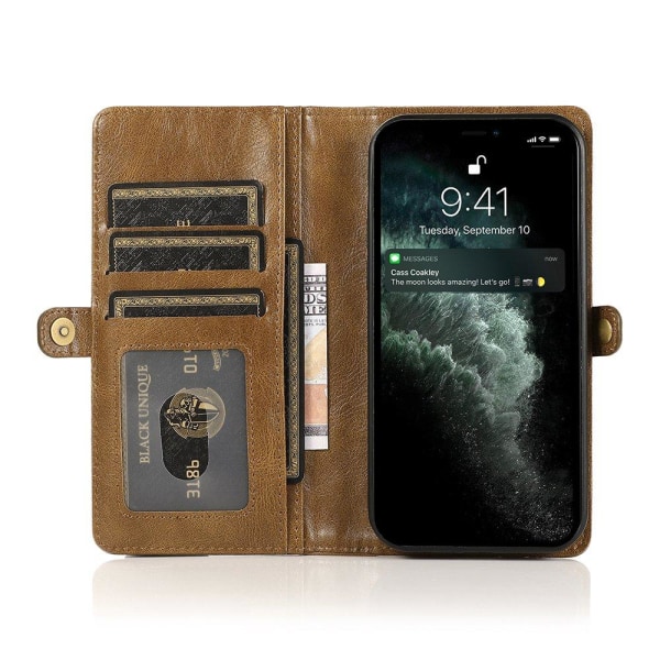 Glatt lommebokdeksel - iPhone 13 Brun