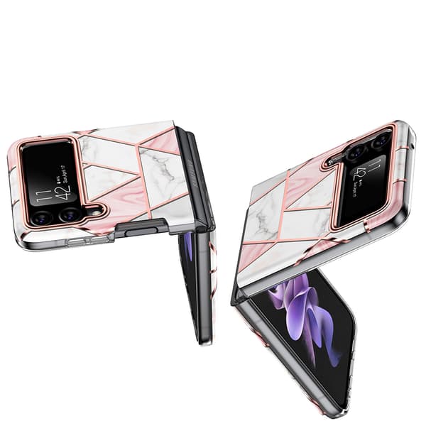 Eksklusiivinen marmorikuori - Samsung Galaxy Z Flip 4 Blå