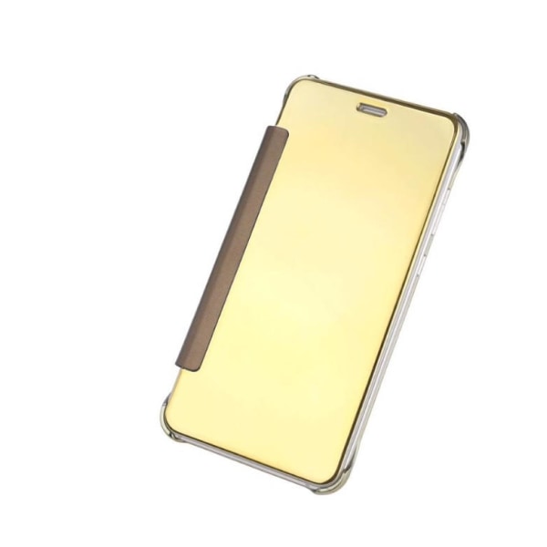 Praktisk etui fra FLOVEME (Clear-View) Huawei P8 Lite Guld