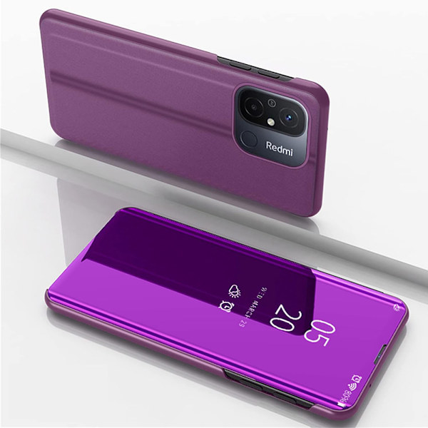 redmi 12C - Stilsäkert Smart LEMAN Fodral Roséguld