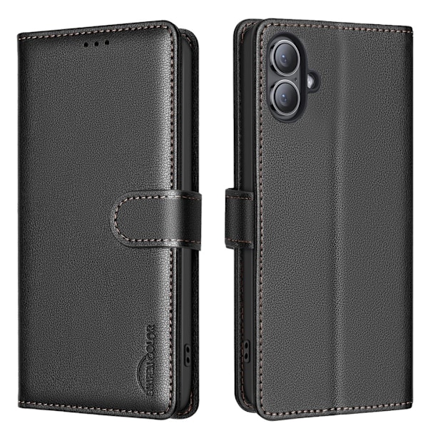 iPhone 16 Plånboksfodral - Säker & Praktisk Design Svart