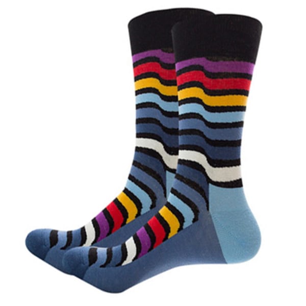 7-pakkauksen värikkäät UNISEX-sukat Flerfärgad