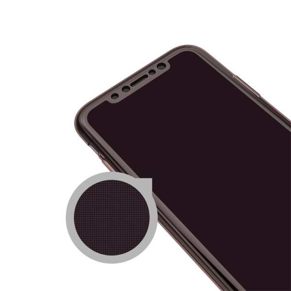 Dobbeltsidet silikoneetui med touch-funktion til iPhone XS Max Rosa