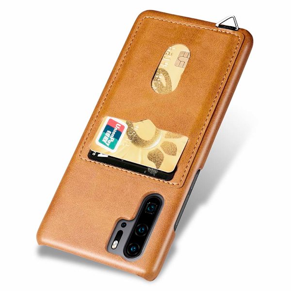 Smidigt Skal med Korthållare (LEMAN) - Huawei P30 Pro Blågrön