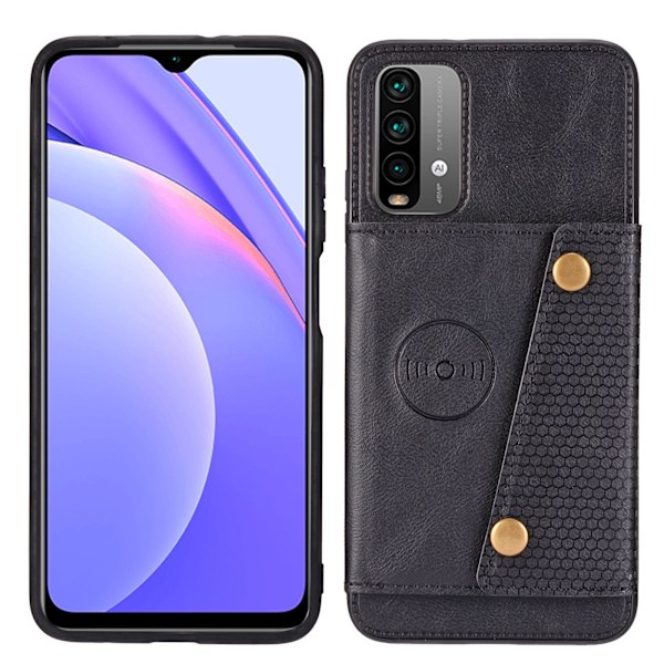 Stilsäkert Skal med Kortfack - Xiaomi Redmi 9T Grå