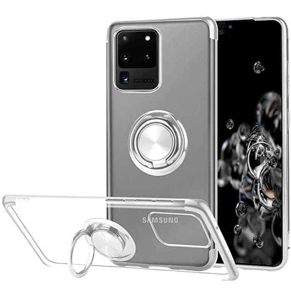 Samsung Galaxy S20 Ultra - Skyddsskal med Ringhållare Blå