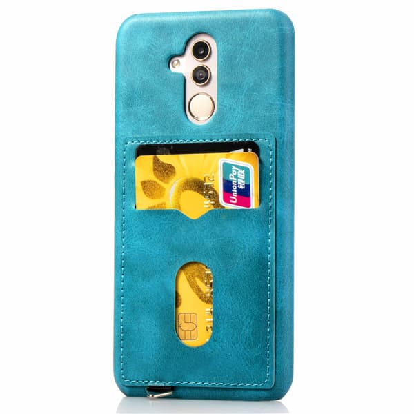 Huawei Mate 20 Lite - Vintage Skal med Kortfack Rosaröd