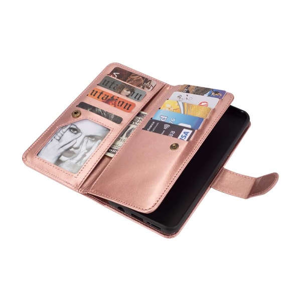 Samsung Galaxy S10E - Beskyttende 9-korts lommebokveske ROYBEN Svart