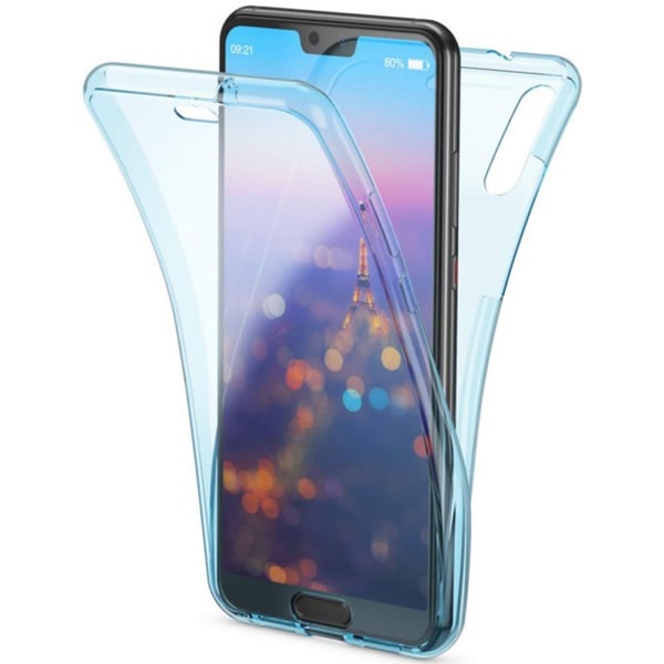 Huawei Y6 2019 - Robust kraftig dobbeltsidig silikondeksel Transparent/Genomskinlig