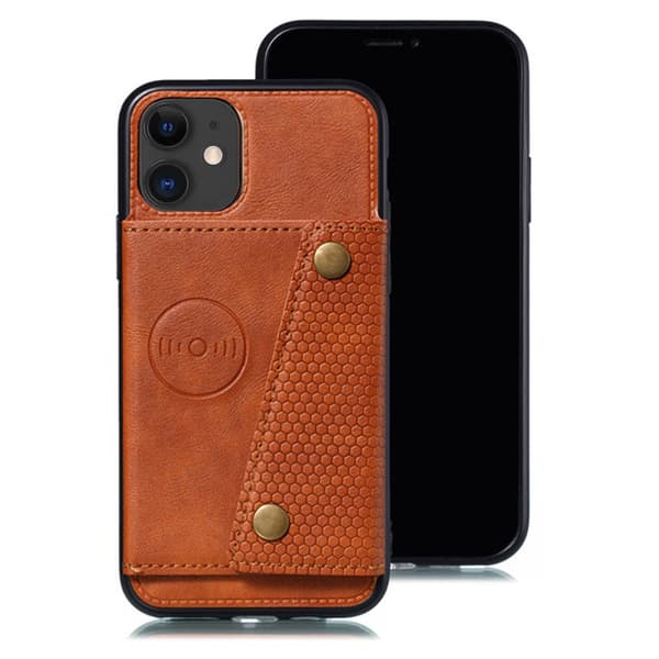 Glat stilfuldt cover med kortrum - iPhone 12 Röd
