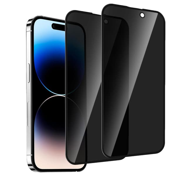 iPhone 15 Plus - 2-Pack Ceramic Skärmskydd 2.5D Svart Spy Svart