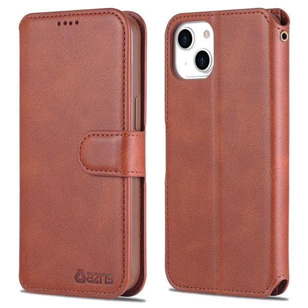 Smidigt Yazunshi Plånboksfodral - iPhone 14 Brun