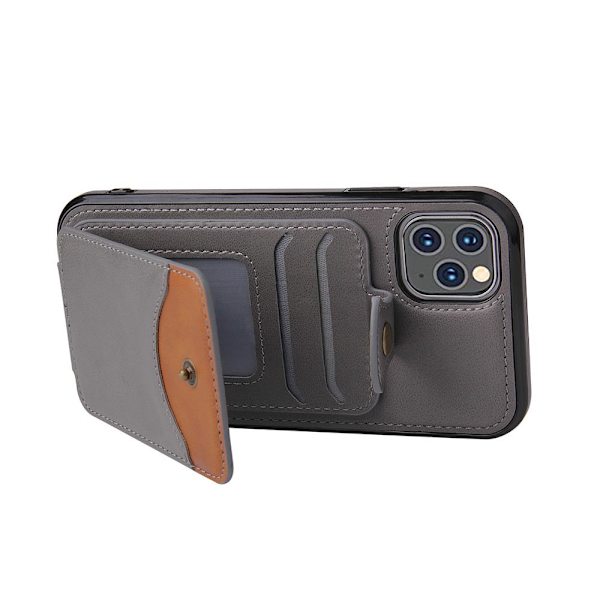 Skal med Kortfack - iPhone 11 Pro Max Grå