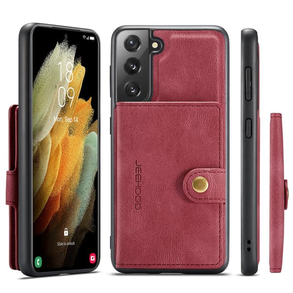 Hög Kvalitét Skal med Kortfack - Samsung Galaxy S22 Roséguld