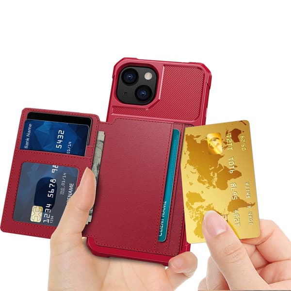 Mycket smidigt Skal med Kortfack - iPhone 14 Plus Blå
