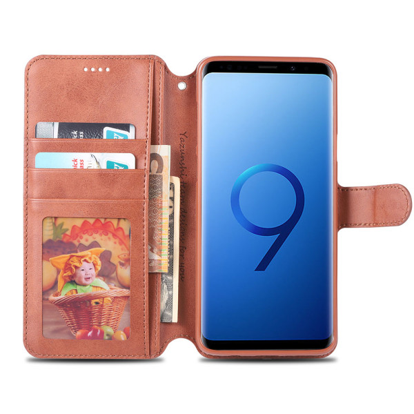 Effektivt pung etui - Samsung Galaxy S9 Röd