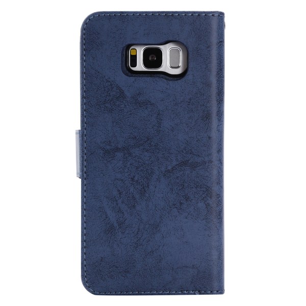 LEMAN Stilrent Plånboksfodral - Samsung Galaxy S8 Ljusblå