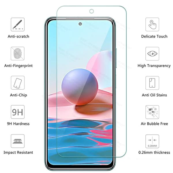 3-PACK Redmi Note 10S Standard Skärmskydd HD 0,3mm Transparent