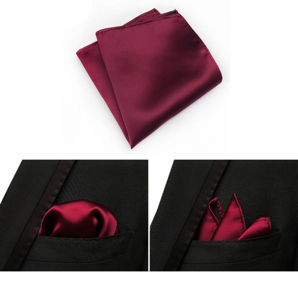 Stilsäker Pocket Square Kavaj Bröstnäsduk Röd