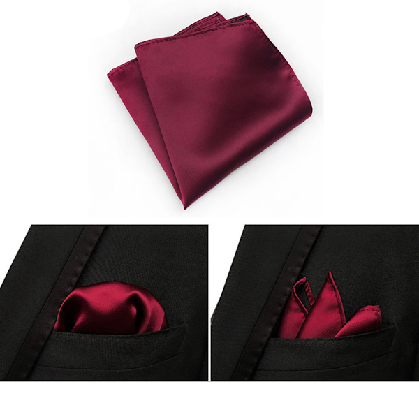 Stilsäker Pocket Square Kavaj Bröstnäsduk Svart