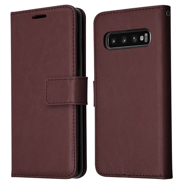 Stilrent Plånboksfodral (Dubbelfunktion) - Samsung Galaxy S10+ Röd Röd