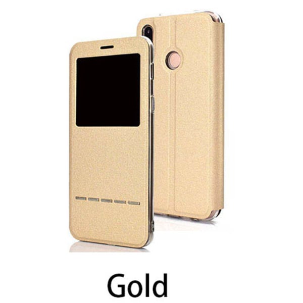 Huawei P30 Lite - Eksklusiv Smart Case Answer funktion Guld