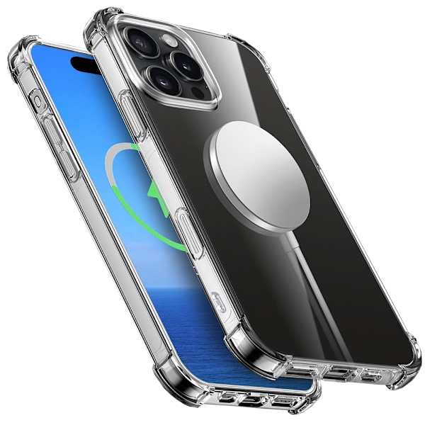 iPhone 16 Pro Max - Smart Skyddsskal i silikon Blå/Rosa